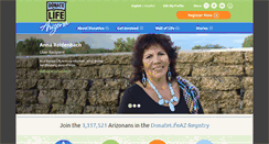 Desktop Screenshot of donatelifeaz.org